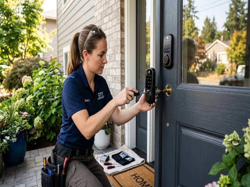 Smart lock installation and programming